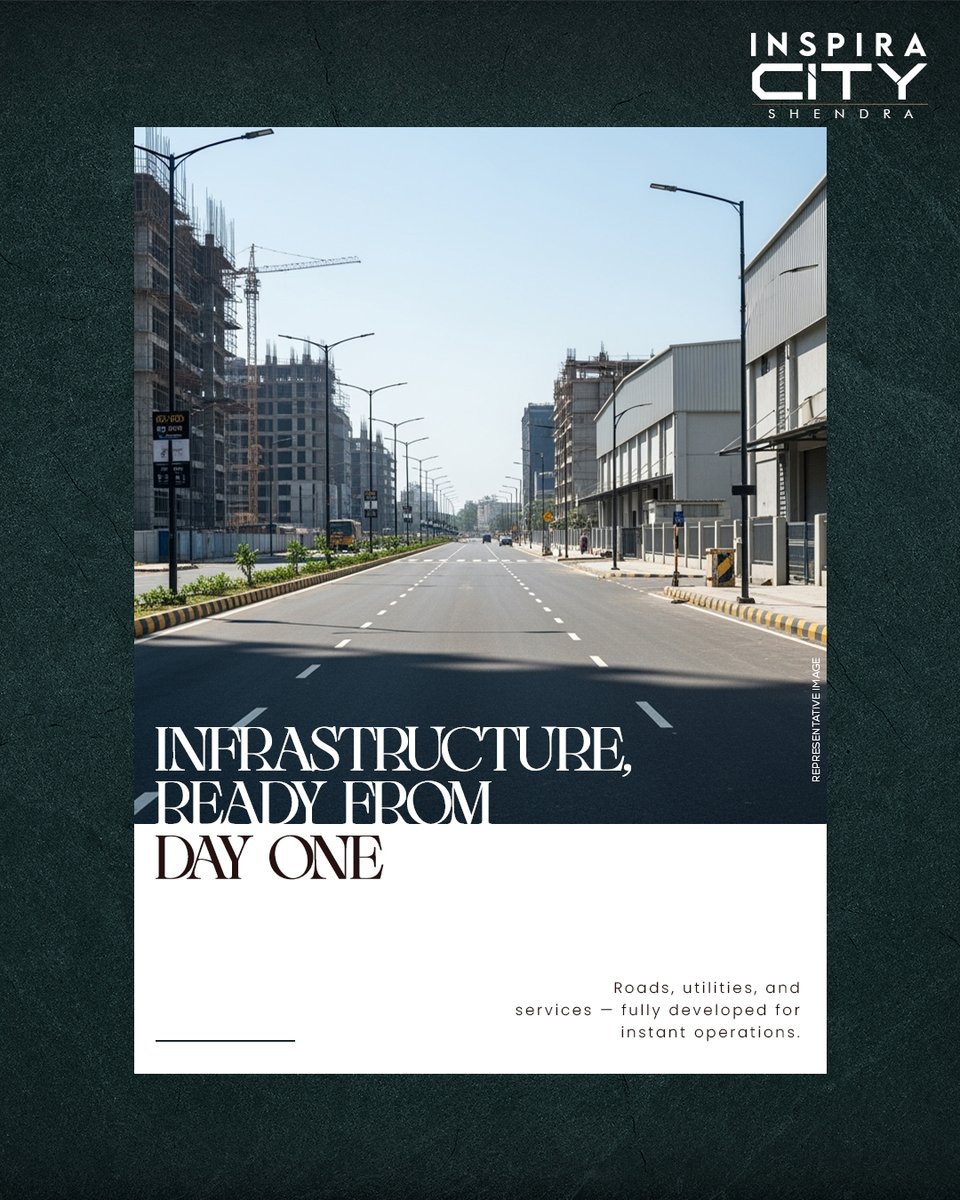 InspiraRealty's tweet photo. Infrastructure that works the moment you do.
 With wide roads, essential utilities, and a fully developed ecosystem, Inspira City is ready for operations from day one—so your business never waits to grow.

#InspiraCity #ReadyFromDayOne  #ChhatrapatiSambhajiNagar https://t.co/ANjpSzyJPq
