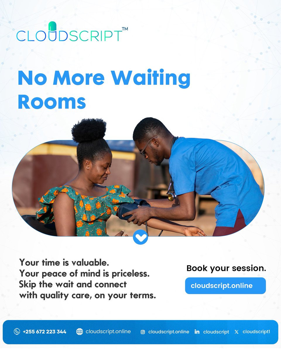 CloudScript1's tweet image. The frustration of waiting rooms is a feeling we all know too well. 😓

At CloudScript, we believe you deserve healthcare that fits seamlessly into your life, on your schedule.

Access reliable, professional care conveniently from home.🏠

🔗 Book today at cloudscript.online