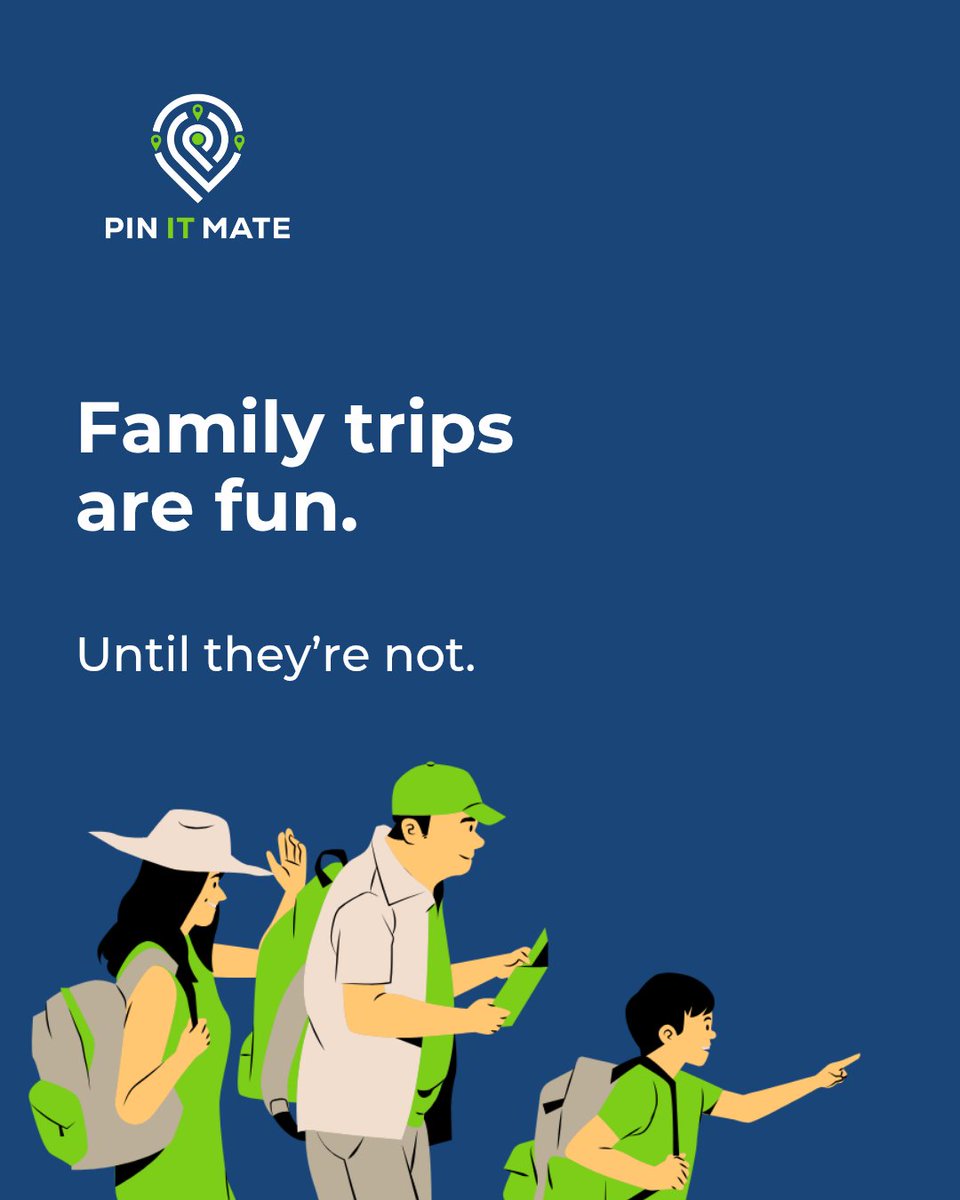 pinitmate's tweet photo. Hungry kids, confused parents, bathroom emergencies, “who’s driving next?” — family trips spiral fast. Pin It Mate plans smoother stops, synced routes, and zero-fight itineraries. You handle the memories, we handle the mess.

#FamilyTravel #PinItMate #SmartRoadTrips https://t.co/AN0OeBg6xl