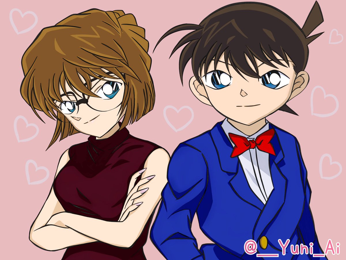 コナンくんと灰原哀ちゃんメガネVer.💜✨