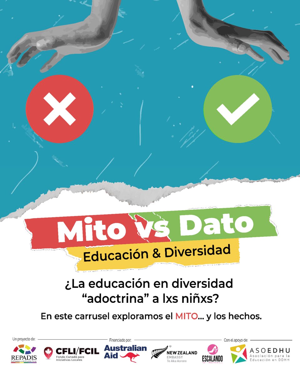 repadispy's tweet image. 🚫 ¿Seguís creyendo que la educación en diversidad “adoctrina”?

En nuestra nueva publicación “Mito vs Dato”, desmontamos ese mito con datos claros: la ESI mejora la salud sexual y reproductiva, promueve la igualdad de género y fortalece la autoestima de lxs jóvenes.