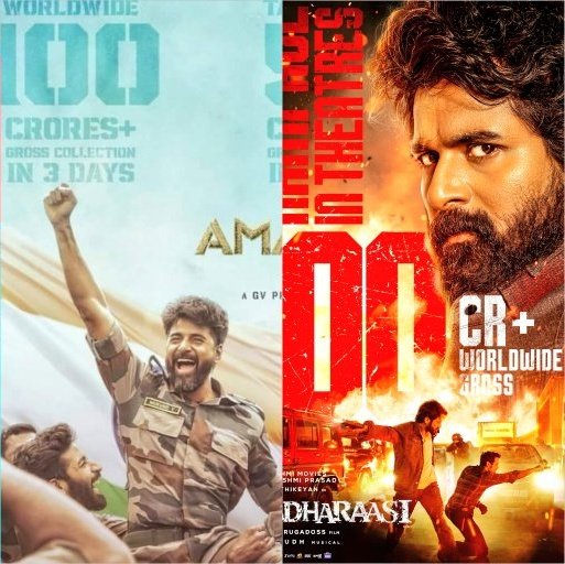 VCDtweets's tweet image. Beck to Back World Wide 100 Crs for Tier 2 Topper #Sivakarthikeyan 🔥

#Amaran #Madharaasi