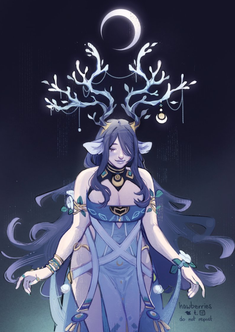 [genshin] touched up this Lauma piece from last month 🥰