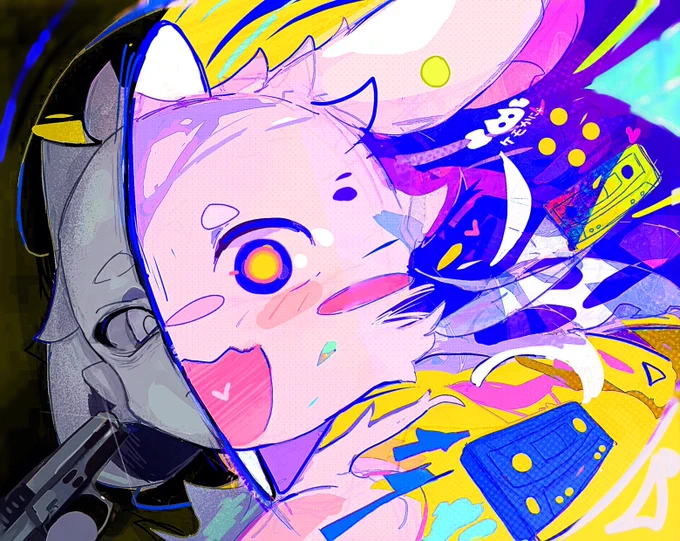 こういうギャンギャンな色塗りも好き