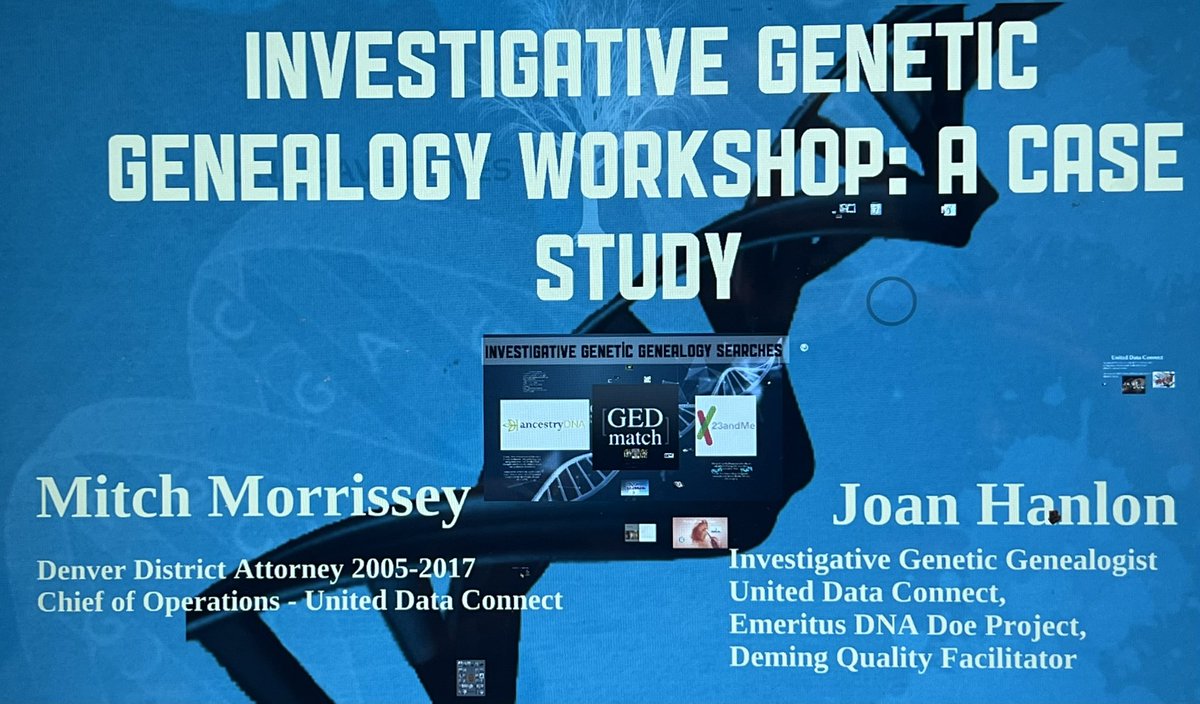 Yesterday, we presented on IGG at the 2025 Rocky Mountain FBINAA Training Conference in Blackhawk, Colorado. #DNA #IGG #FIGG
