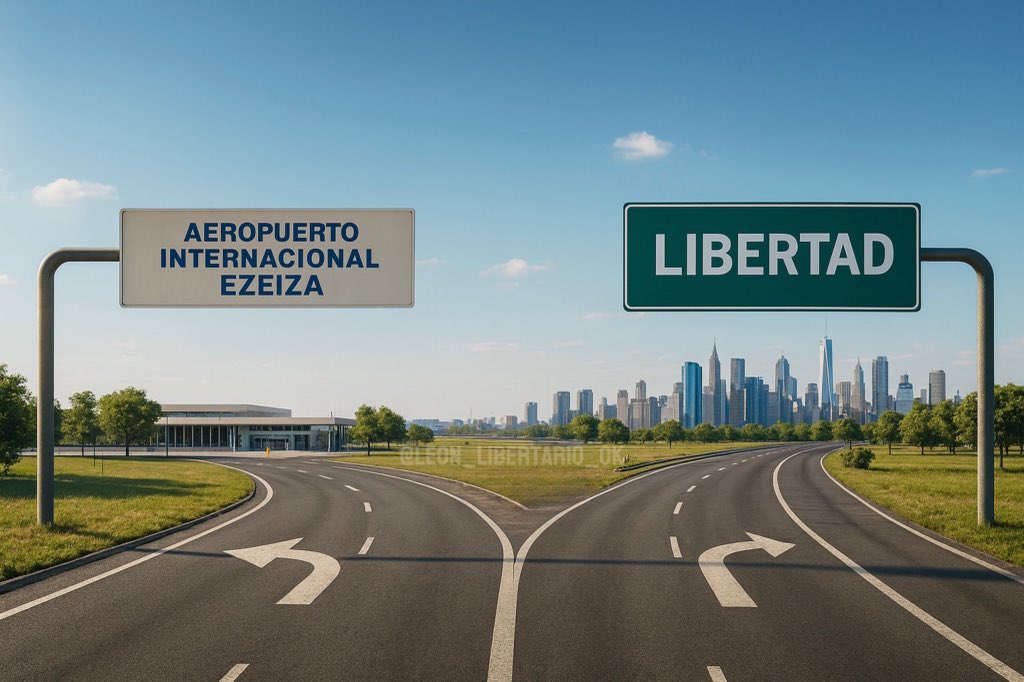 LeonLibertari0's tweet photo. Libertad o Ezeiza https://t.co/YEpBq94nvL