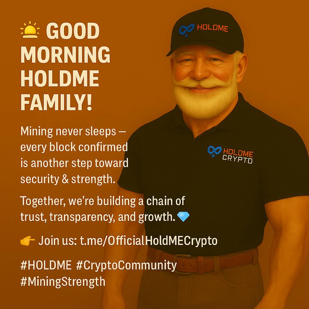 Barrysaww's tweet photo. 🌅 Good morning HOLDME family!
Every sunrise is another chance to secure the chain. Mining keeps us safe, and your belief keeps us growing.
Together we build on security, transparency & community power. 💎
👉 https://t.co/S1qesRyvV2
#HOLDME #CryptoCommunity #MiningStrength https://t.co/jhUKv2Qjf4