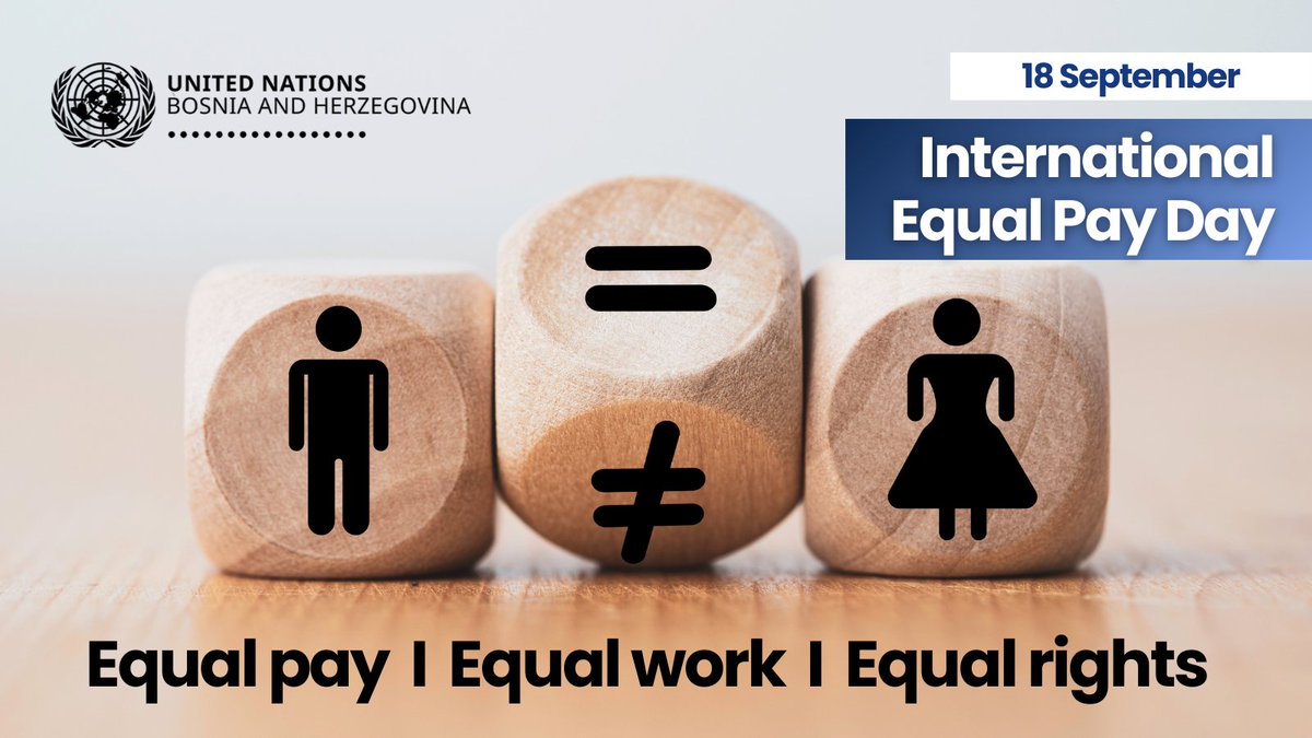 UN_BiH's tweet image. Gender should never define one's paycheck.
Yet women still earn 20% less than men for the same work.

⏰ It’s time to close the gender pay gap.
#EqualPayDay #EqualPay @ilo