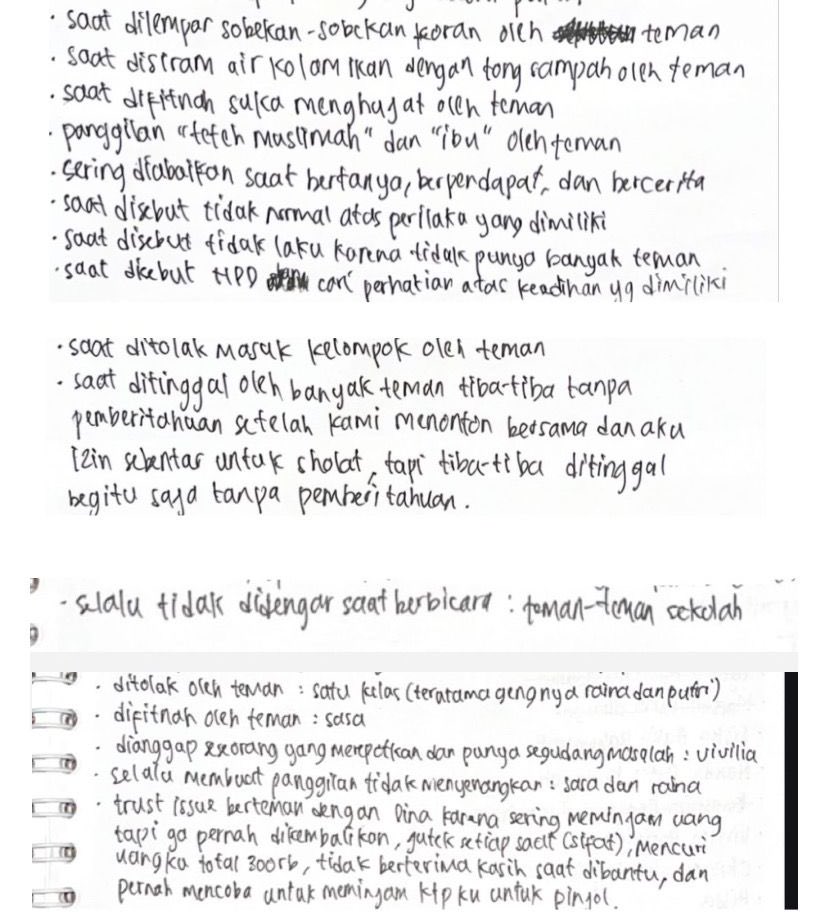 althablack_'s tweet photo. kecurigaan kami tentang kasus ini dimulai dari :
1. catatan dari AR tentang trauma-trauma nya di sekolah

2. nama-nama yang disebutkan AR di jurnal trauma nya https://t.co/Rl6EZ8kOTD