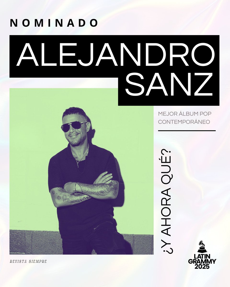 RevistaSiempre_'s tweet image. ¡Enhorabuena, @alejandrosanz! ✨❤️‍🔥💫❤️‍🔥🌟

🏆 Álbum del Año - “¿Y ahora qué?”
🏆 Canción del Año - “Palmeras en el Jardín”
🏆 Grabación del Año - “Palmeras en el Jardín”
🏆 Mejor Álbum Pop Contemporáneo - “¿Y ahora qué?”

#LatinGrammys