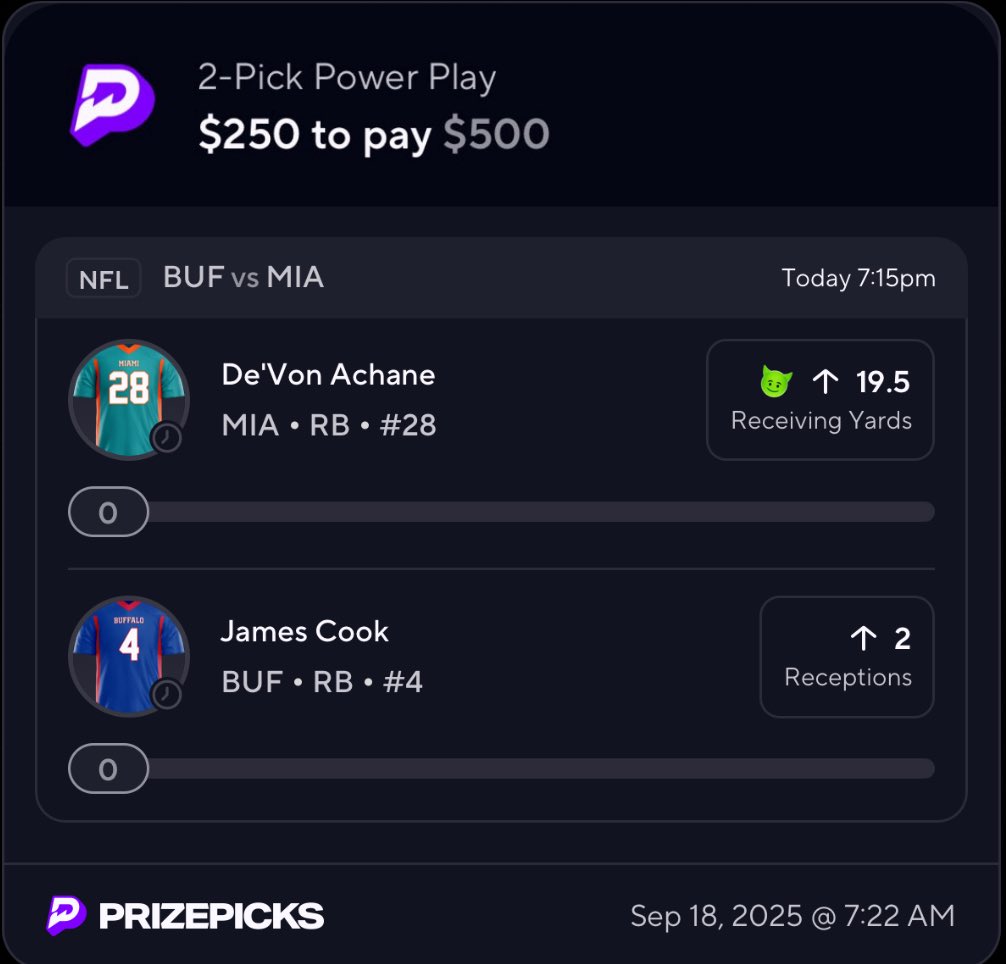 sycopix's tweet photo. Yesterday’s POTD sold, but still cashed out on the discord! Today’s POTD 🔥
#nfl #prizepicks #nflpicks #nfllocks #parlay #reqqzymob #discord #gambling https://t.co/TWRyW9zKBK