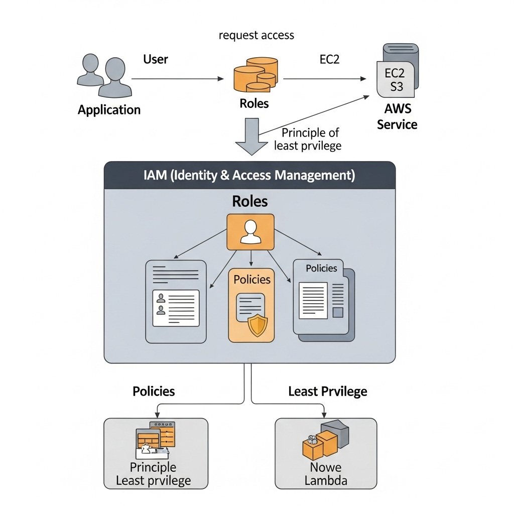 e_opore's tweet image. IAM (Identity and Access Management) in AWS
Introduction
→ AWS Identity and Access Management (IAM) is a service that helps you securely control access to AWS resources.
→ It manages who can access what, under which conditions.
IAM Roles
→ A Role is an identity in AWS with…