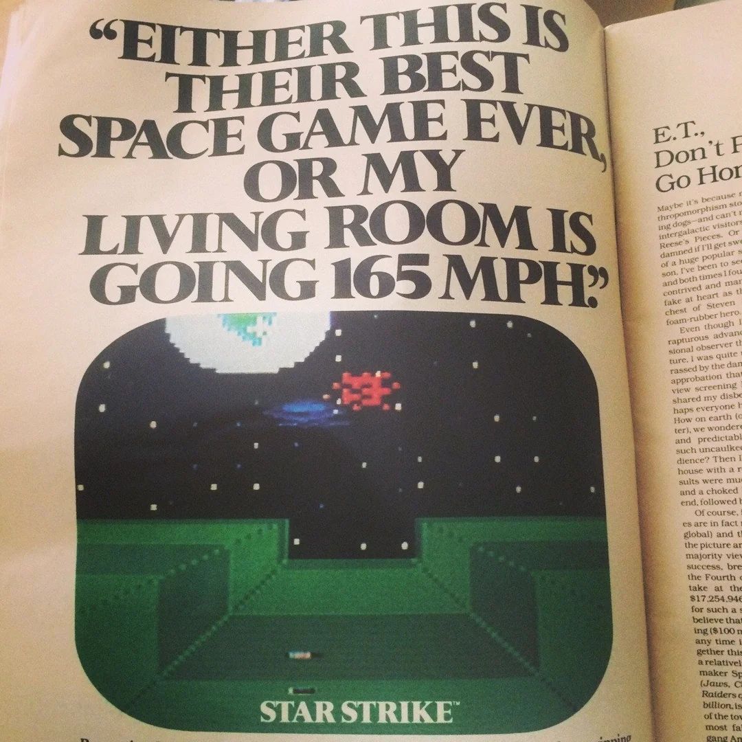 1982 video game ad.