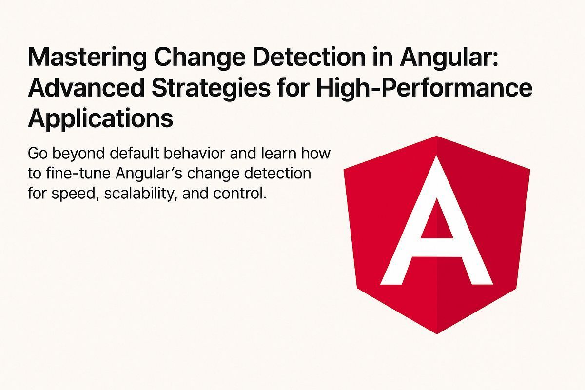Mastering Change Detection in Angular: Advanced Strategies for High-Performance Applications
Go beyond default behavior and learn how to fine-tune Angular’s change detection for speed, scalability, and control. 

buff.ly/MgjOP6j