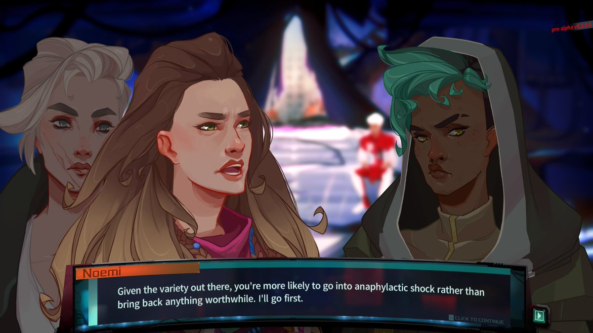 No one:

Noemi when someone else wants to explore an unknown and possibly deadly planet first: