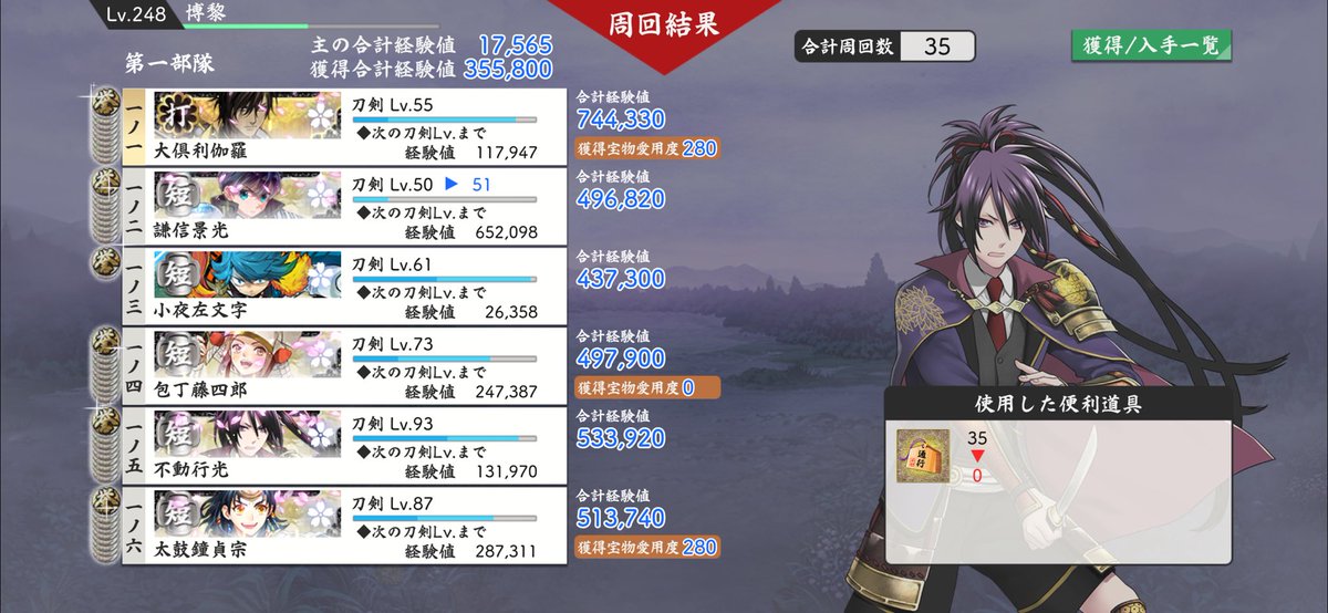 35周回してこんな感じ