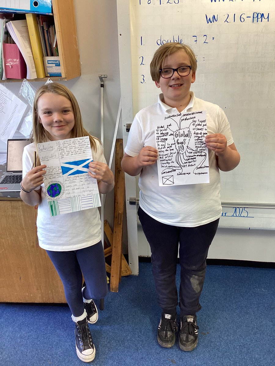 Rm12 have been working on Global Goal 10, exploring inequality around the world and in Scotland. We have also been looking into how Scotland is working towards tackling inequality 🌍😄 <a href="/HolytownPS/">Holytown PS & NC</a>