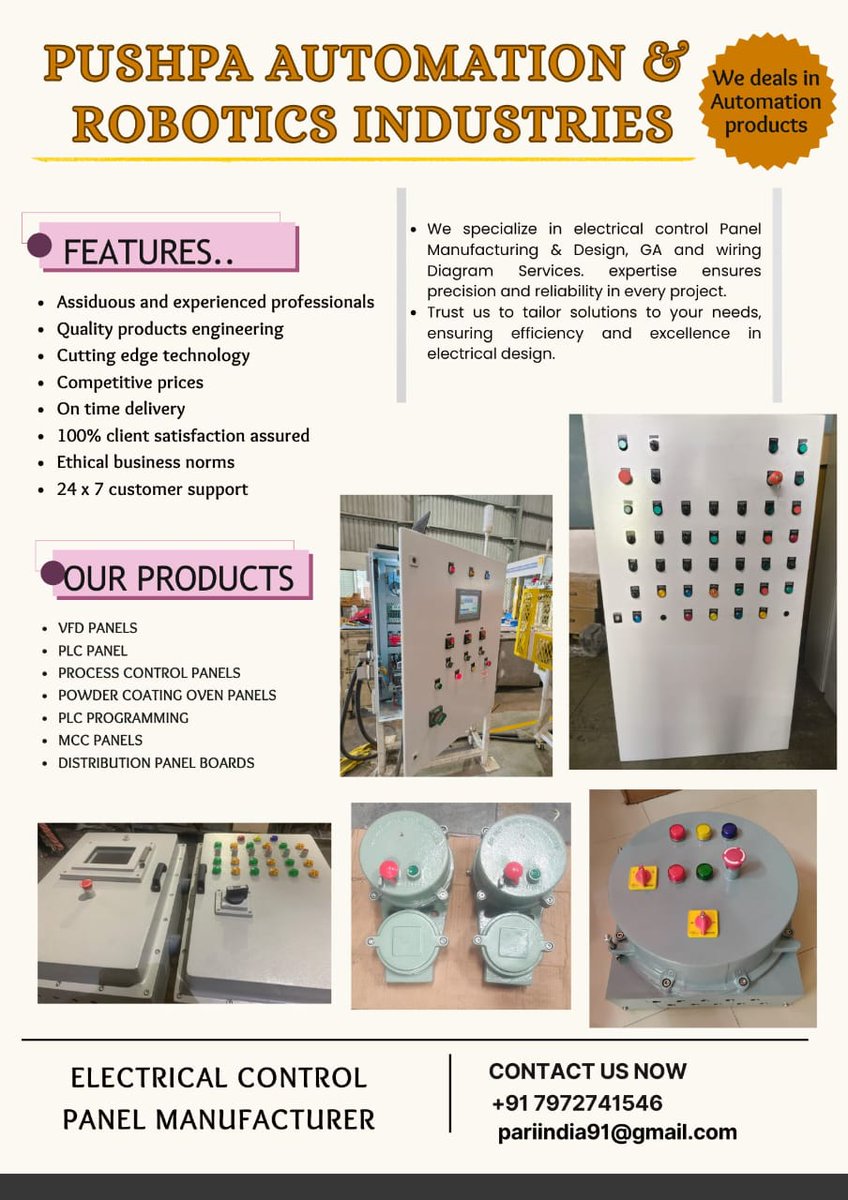 PushpaSales's tweet image. #controlpanel
#automationsolution
#panelmanufacturing
#panelwiring
#vfdpanel
#pushpaautomation&amp;amp;Robotics Industries