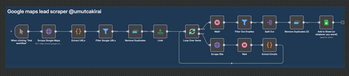 $7.000 degerindeki whatsapp randevu otomasyonunu buradan indirebilirsiniz hocamlar ;)
drive.google.com/file/d/1-rkDB3…

$5.000 degerindeki google maps lead scrape otomasyonunu da buradan indirebilirsiniz hocamlar
drive.google.com/file/d/1U65cYp…

/ mesajlarim spam limitine takilabiliyor o yuzden
