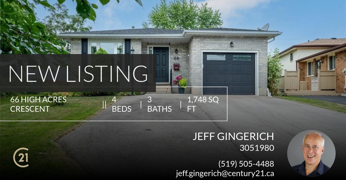 JeffGingerich's tweet photo. 📍 New Listing 📍 Take a look at this fantastic new property that just hit the market located at 66 High Acres Crescent in Kitchener. Reach out here or at (519) 505-4488 for more information

Jeff Gingerich
Sales Repre... https://t.co/kLEkUFJaqQ https://t.co/mbYEzpd0J6