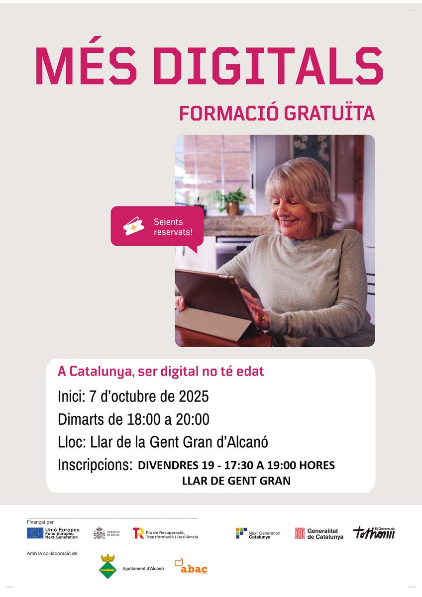 Presentem el programa Més Digitals per formar la ciutadania i acompanyar-la en l'ús segur i responsable d'Internet, dels dispositius mòbils i la utilització de les noves tecnologies.