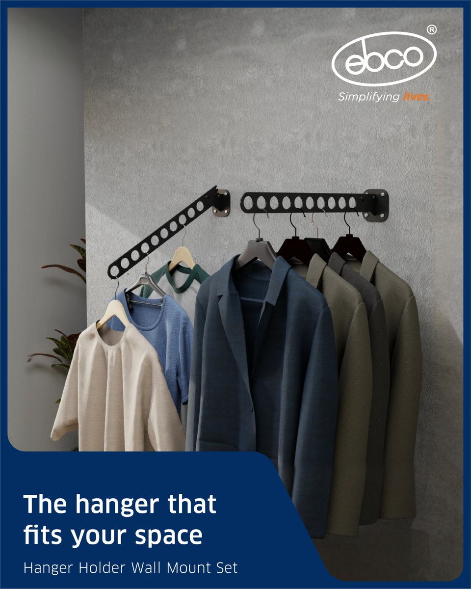 ebcohardware's tweet image. Why homemakers, new homeowners &amp;amp; designers love it:
✅ Fits inside/outside wardrobes
✅ Adjustable angles for easy access
✅ Built tough for long-term use
✅ Set of 2 for flexible installs

Smart, durable &amp;amp; modern 
#Ebco #SmartLiving #HomeHacks #InteriorStyling #OrganisedHome