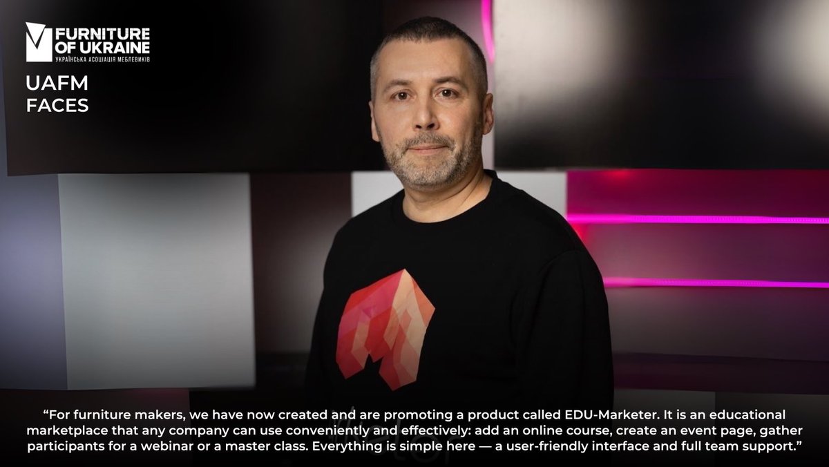 AssociationUAFM's tweet image. 💬 UAFM in Faces: a conversation with Anton Yudin, head of the company “Marketer,” about online media, marketing, and business technologies.

🔗 Learn more in an interview with Anton on our website via the link: uafm.com.ua/en/uam-v-oblyc…