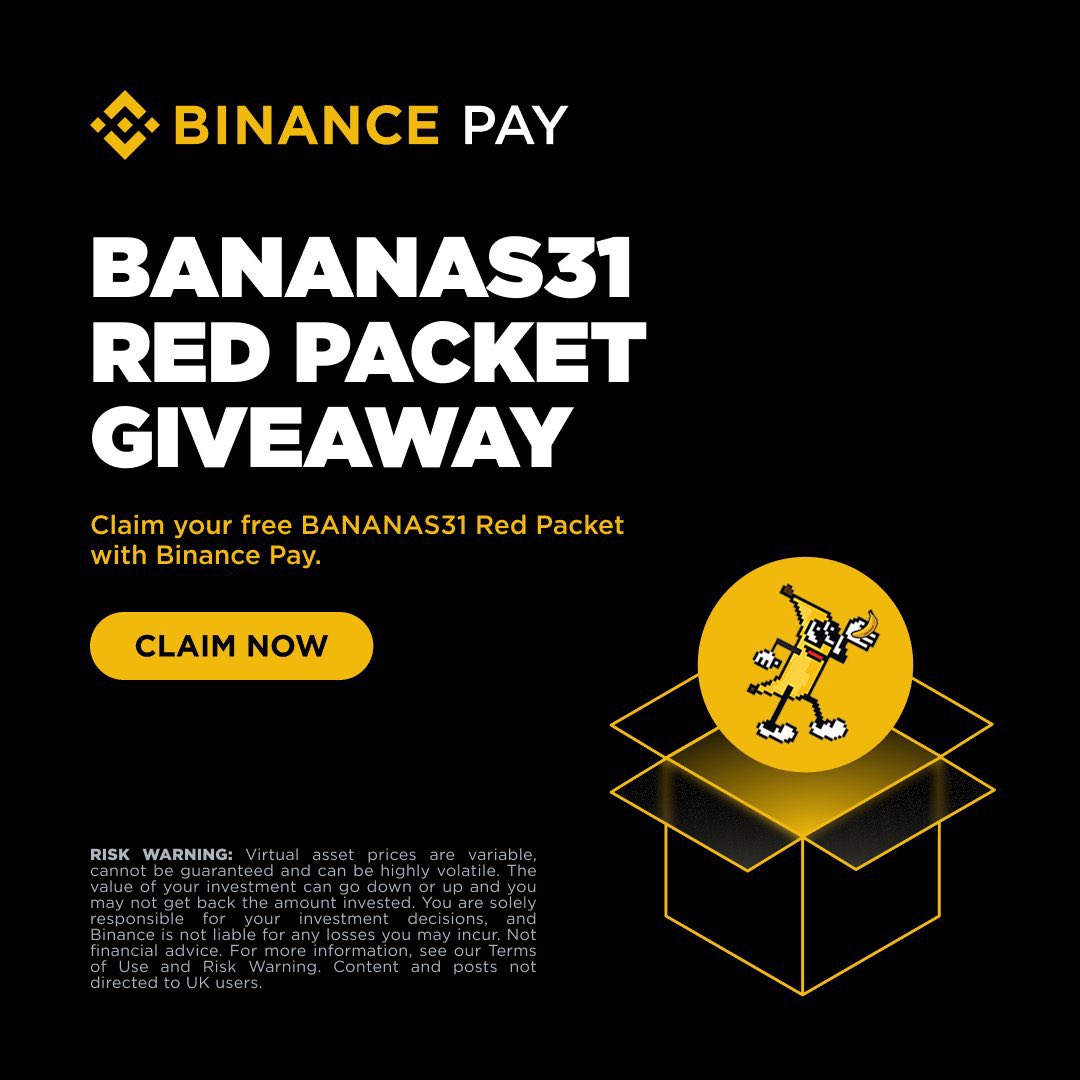 Новый #CryptoBox на #Binance🎁

Binance (<a href="/binance/">Binance</a>) снова запустили новую акцию Red Pack с наградами в монетах $BANANAS31, за создание и раздачу своих боксов.

Что делать 👉 t.me/natali_nft/8667
🔻
#Giveaway #Airdrop #NFTCommunity #NFTFree #NFTCollection #NFTs