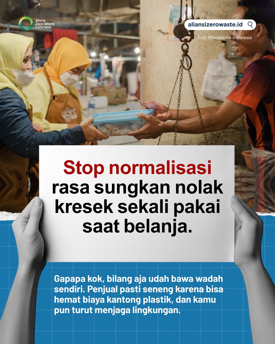 AZWIndonesia's tweet photo. STOP NORMALISASI hal yang keliatannya sepele, tapi dampaknya ke lingkungan ga main-main lho 😔

#AZWIndonesia #zerowasteid #zerowaste #stopsachet #stopnormalisasi #noburn #stopbakarsampah #foodwaste https://t.co/uPzVe0YiGb