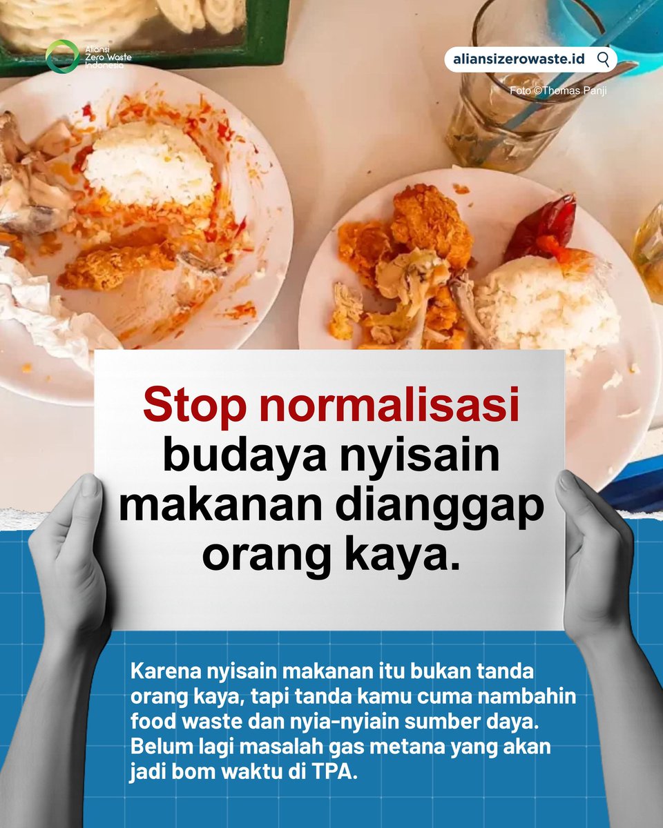 AZWIndonesia's tweet photo. STOP NORMALISASI hal yang keliatannya sepele, tapi dampaknya ke lingkungan ga main-main lho 😔

#AZWIndonesia #zerowasteid #zerowaste #stopsachet #stopnormalisasi #noburn #stopbakarsampah #foodwaste https://t.co/uPzVe0YiGb