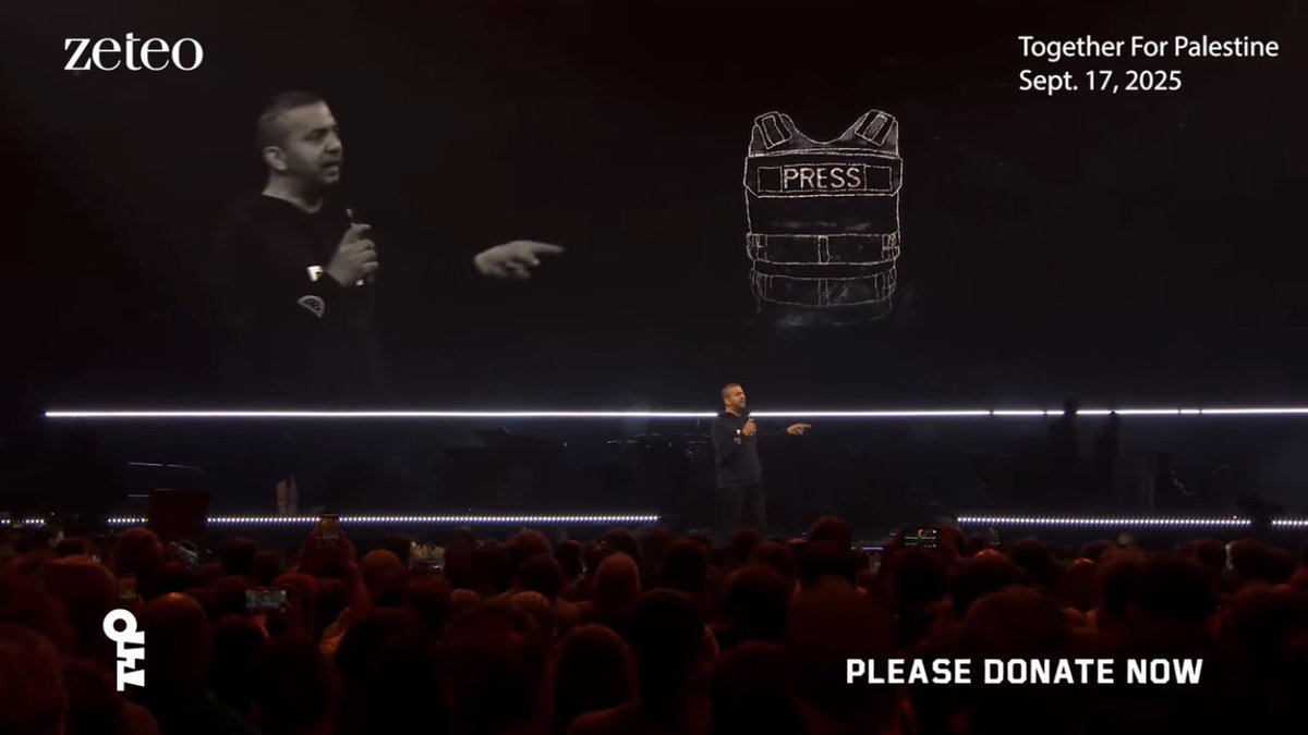 ElBinni's tweet photo. A powerful and touching speech from @mehdirhasan in #Together4Palestine 
To 270 BRAVE Palestinian 
Journalists murdered by genocidal 
 “ISRA-HELL🔥”
One day #Palestine will be FREE🇵🇸
YOU CAN’T BOMB THE TRUTH AWAY!! 
@AnasAlSharif0
#غزة 
#GazaGenocide 

https://t.co/DLnyGOmrNK https://t.co/WvhrWWwXIc