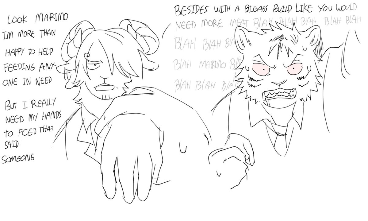 haka044's tweet photo. The #zosan beastars au but the idea of being eaten doesnt phase ram! sanji  unless its his dainty herbivore hands
#zoro #sanji https://t.co/vhmYVXLg5X