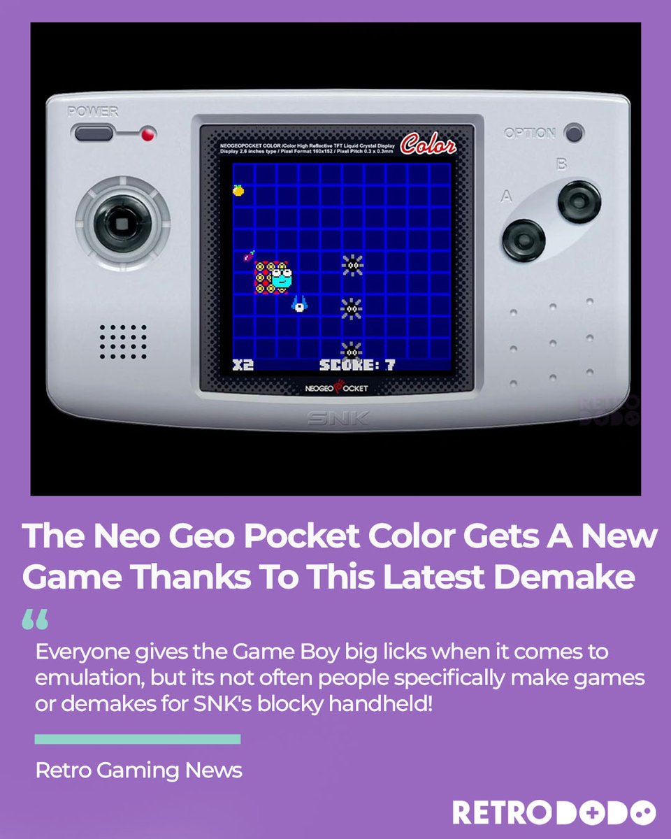 Finally, the Neo Geo Pocket Color is getting some more love 👇

#NEOGEO #Demakes