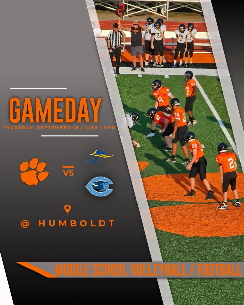 Celebrate Homecoming Week with a Home MS Volleyball and Football Game! 
Volleyball will take on Iola at 4:30
Football will take on Chanute at 6:00