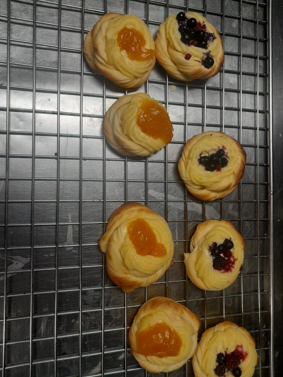 Fruit danish just out of oven