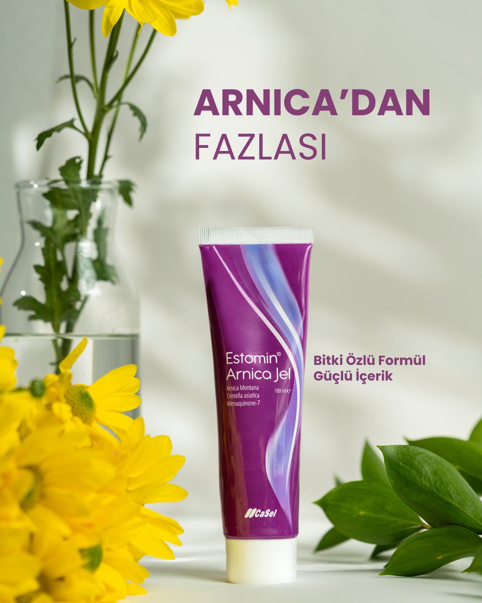 🌿 ARNICA’dan Fazlası 🌿

Estomin® Arnica Jel, sadece Arnica ile değil; Centella asiatica ve K2 vitamini (Menaquinone-7) desteğiyle bitki özlü, güçlü formülüyle cildinize bakım yapar. 💜✨

Her dokunuşta doğadan gelen yenileyici güç! 🌼

#Estomin #ArnicaJel #CiltBakımı