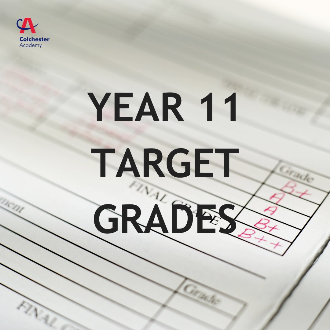 🎯 Y11 Target Grade Reports are now live on Go4Schools!
These aspirational grades are based on KS2 results and project your child’s end of Year 11 outcomes.
View via Go4Schools 
📲 More info: colchesteracademy.org.uk/News/Go4School…

#resilience