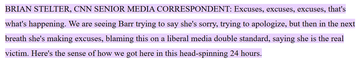 Here is what Brian Stelter said about Roseanne after she got fired over a joke