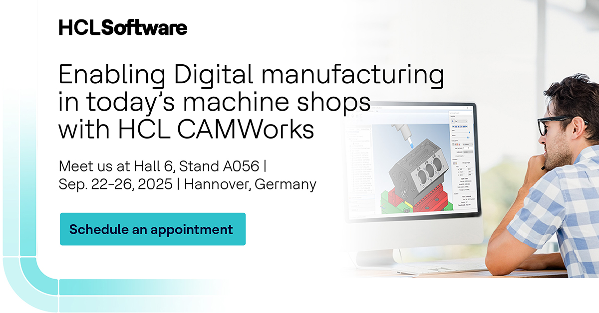 CAMWorks's tweet image. Enable #Digitalmanufacturing through integrated CAD/CAM, visit us at Hall 6, Stand# A056 to learn how HCL CAMWorks can increase your machining productivity using best-in-class technologies and adaptable automation tools.
Schedule appointment: bit.ly/45Jg0gO