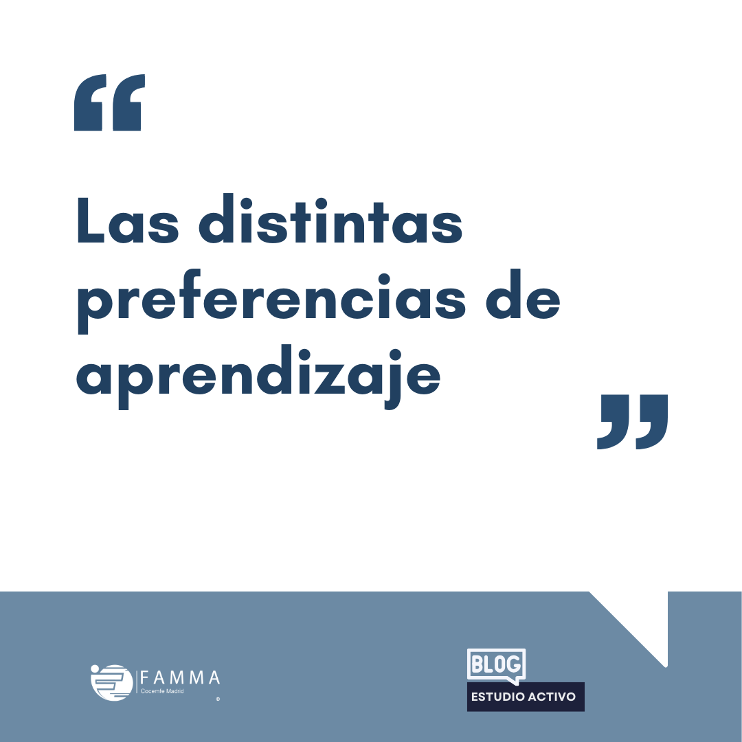 FAMMA_Co_Madrid's tweet photo. 👨🎓#EstudioActivo
¿Alguna vez te has preguntado por qué algunas #estudian mejor al leer los apuntes, mientras que otras prefieren escuchar, hacer esquemas o practicando?
📑Hoy en nuestro blog te explicamos sus ventajas e inconvenientes
🔗https://t.co/7TLomUv7mv
#aprendeaaprender https://t.co/YDgjH4J8Ct