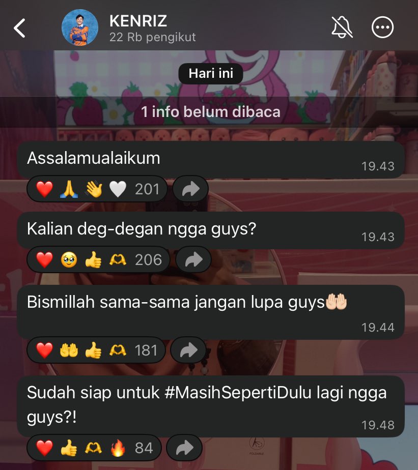 nayanna_0's tweet photo. Waalaikumslam salam cinta .
Bismillah ya kenko :”)

KENRIZ MASIH SEPERTI DULU
#Kenriz #MasihSepertiDulu https://t.co/ybmiHRCPrc