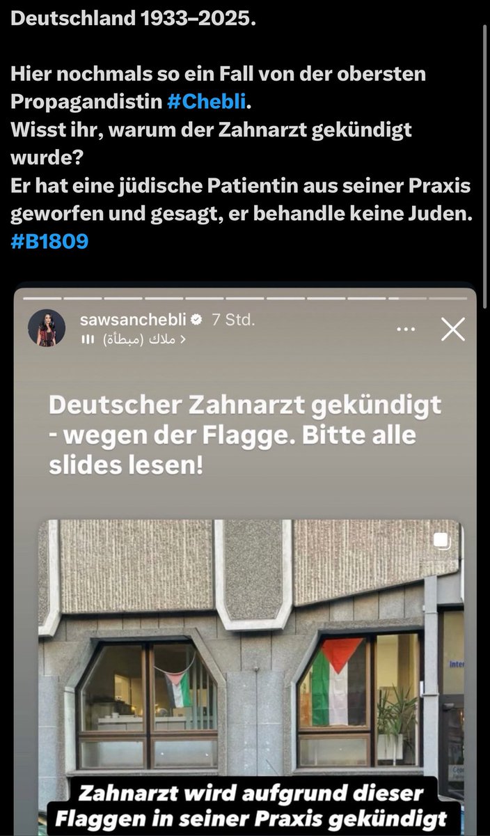 KaminitzMichel's tweet photo. Wenn @SawsanChebli wieder Fakten biegt und ihre antisemitische Schlagseite durchschimmert, zeigt sich das alte Muster: Daueropfer spielen, Verantwortung abstreifen, Koexistenz? Fehlanzeige.
#Antisemitismus #Opferrolle https://t.co/rSPJ7pEPjh