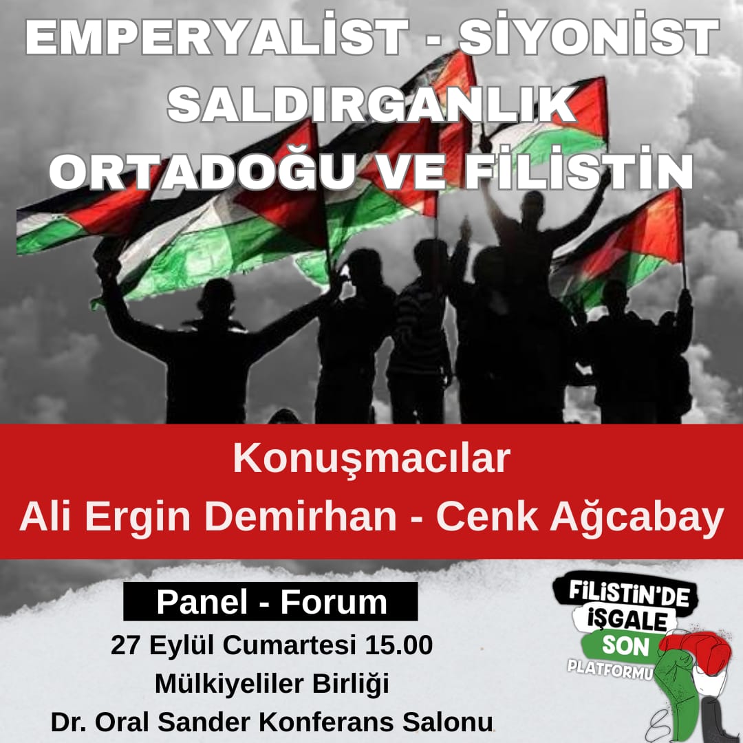 Filistin'de İşgale Son Platformunun düzenlediği toplantıda buluşuyoruz....