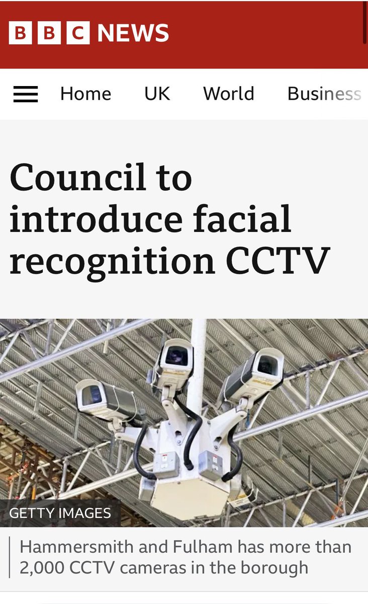 1984 Now London

Hammersmith to introduce facial recognition &amp; AI-assisted cameras with Drones &amp; Audio Speakers to message crowd!

£3m in Public funding to constantly monitor ALL the Public at all times

The borough already has more cameras per person than anywhere else in the