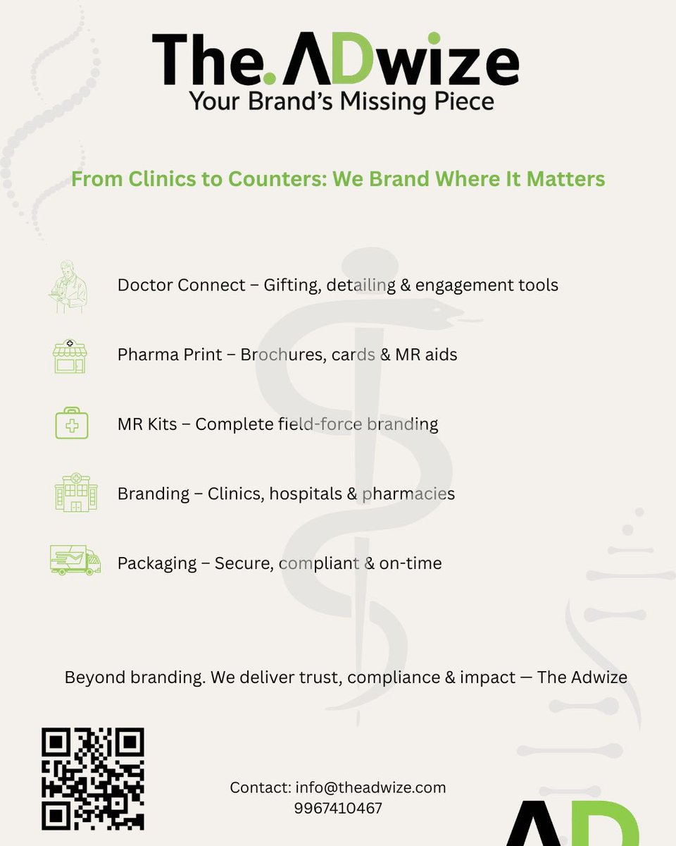 adwizemarketing's tweet photo. From clinics to counters-The Adwize is your prescription for powerful healthcare branding.
#TheAdwize #PharmaBranding #BrandWhereltMatters #BeyondBranding
#TrustAndCompliance #posm #merchandising #gifting #printing #marketing #branding https://t.co/0vCtuisihy