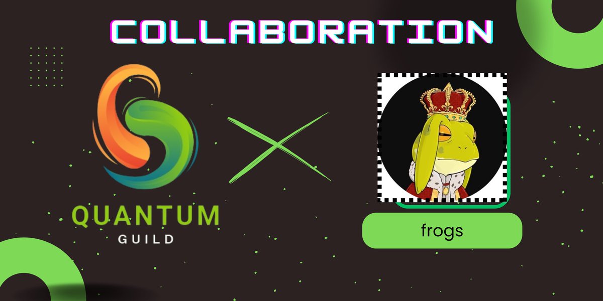 We at QG are so pleased to announce our collaboration with @wolfzpad 

We’ll be raffling a few spots in less than 24hrs

Requirements 

&gt;&gt; follow <a href="/QuantumGuildd/">Quantum Guild</a>, <a href="/ethereumfrogs/">Frogs</a> and @wolfzpad 

&gt;&gt; like and retweet

&gt;&gt; tag a friend