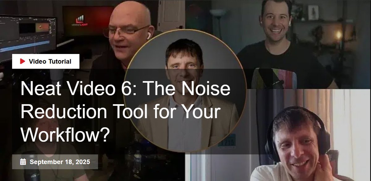 Explore the Neat Video 6 noise reduction workflow in this roundtable. Learn profiling tips, GPU boosts, and examples for your best results from Neat Video software developer Tim Chistyakov and Mixing Light contributors Jason Bowdach and Billy Causey.
mixinglight.com/color-grading-…