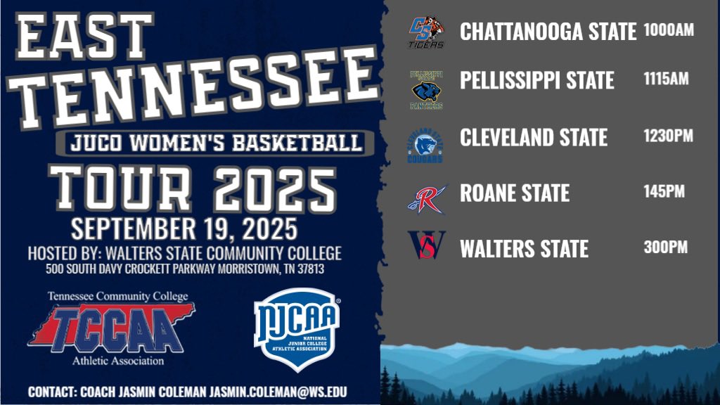 🚨 East TN JUCO Tour tomorrow at Walters State! 🚨

We’re excited to welcome 4-Year coaches to Morristown, TN for a full day of basketball and recruiting 🏀

Open &amp; Free to ALL 4 year coaches!