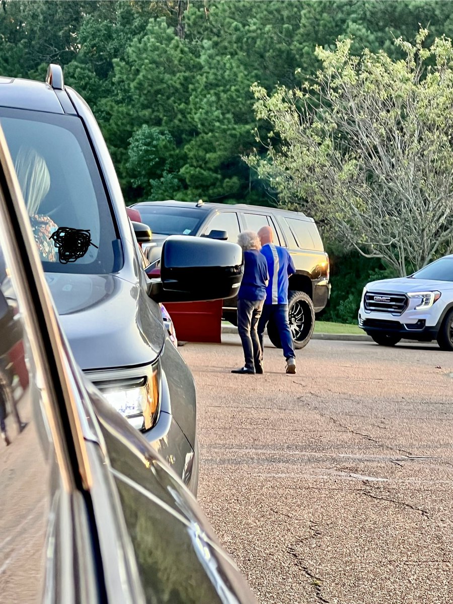 This morning at school drop-off, an older woman driving her grandson to a school got a flat tire. She was worried other people were going to be upset she was holding up the line.

A group of dads immediately jumped in to help. One grabbed his tools, the others pitched in. They