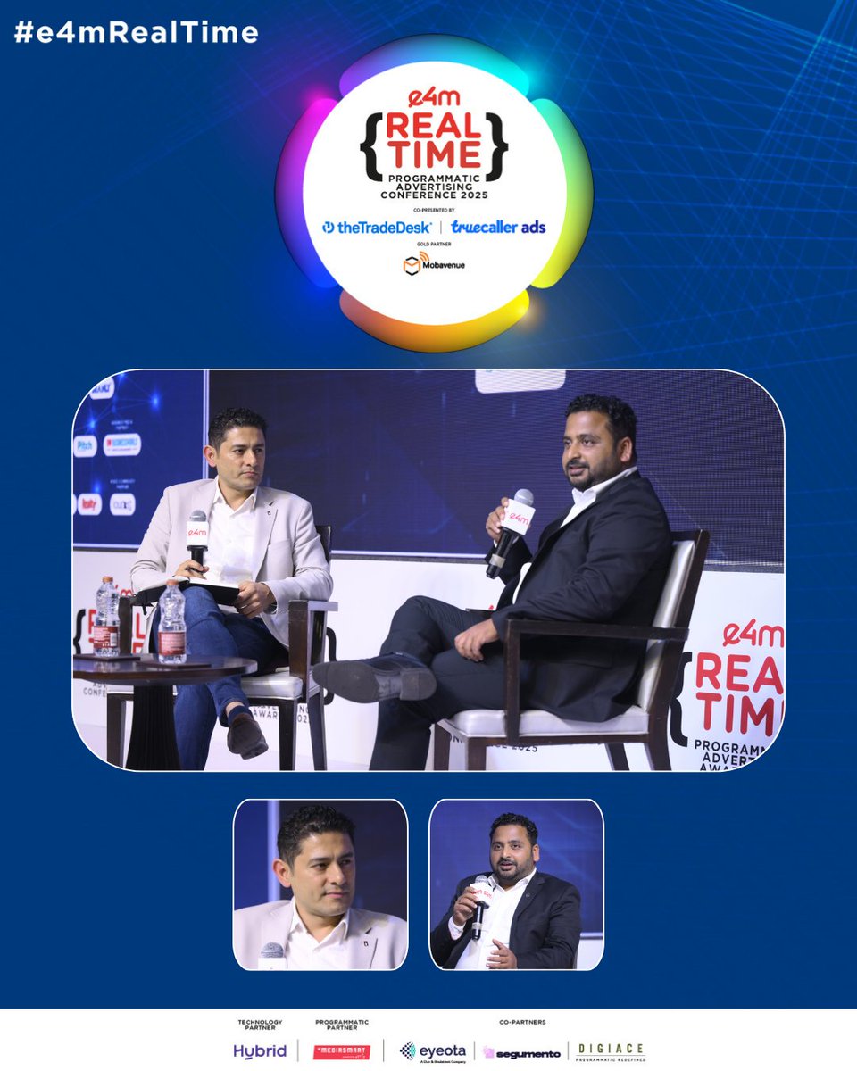 e4mtweets's tweet image. From premium experiences to programmatic readiness. 🚀

Amrit Baid of @MercedesBenzInd and Dhruv Dhawan of @TheTradeDesk explored “Digital-First, Programmatic-Ready Marketing” in a fireside chat at the #e4mRealTime Programmatic Conference 2025.

#e4mLive #AdTechInnovation…